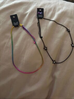 2 for 1 Necklaces rainbow necklace and stars Coker necklace